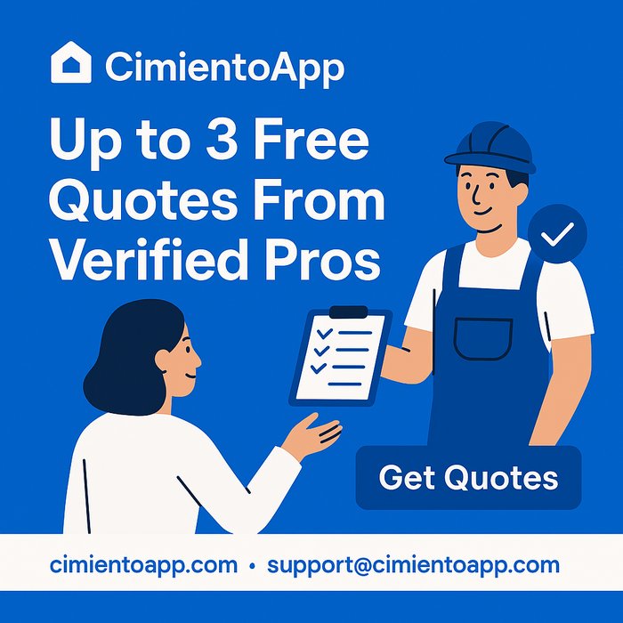 CimientoApp ad design example — verified pros campaign