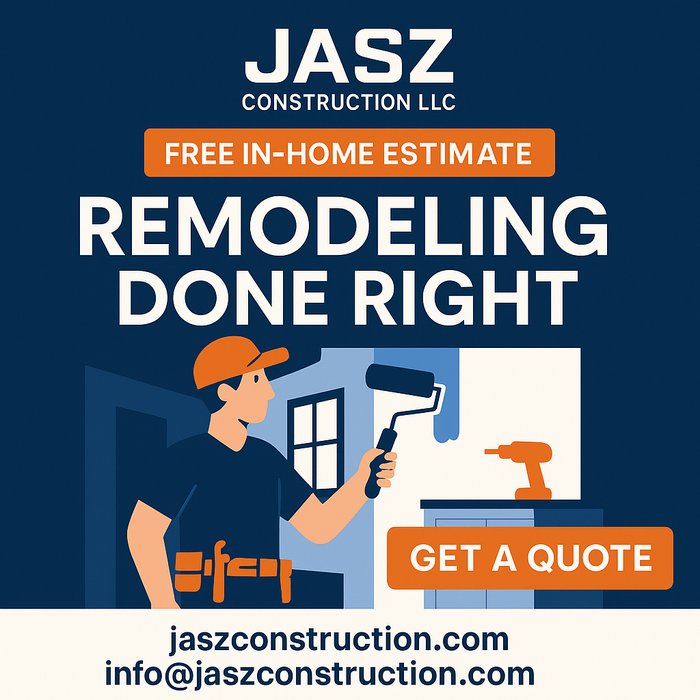 JASZ Construction Basic ad design example — remodeling campaign